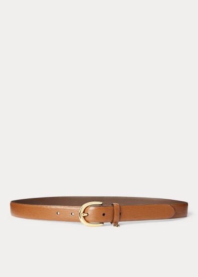 Women's Ralph Lauren Charm Saffiano Leather Belt | 245971TID